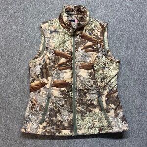 Desert Shadow Camo Puffer Vest Womens Medium Insulated Quilted Zip Hunting